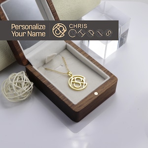 Personalized Name Logo Necklace Name Logo Necklace Unique Name Necklace One of a Kind Necklace Couples Necklace Bridesmaid Necklace Gift