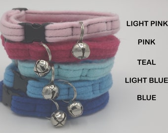 Fleece Cat Collar Super soft and comfortable Collar for your kitty - many colors to choose from