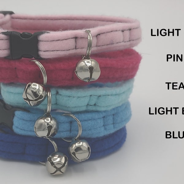 Fleece Cat Collar Super soft and comfortable Collar for your kitty - many colors to choose from