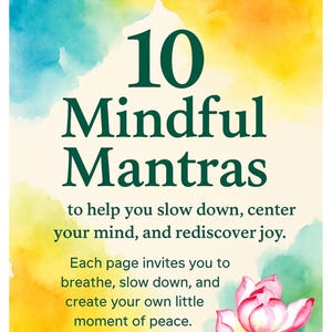 Mindful Mantra Coloring Pages: Stress Relief Art (Digital Download, PDF)