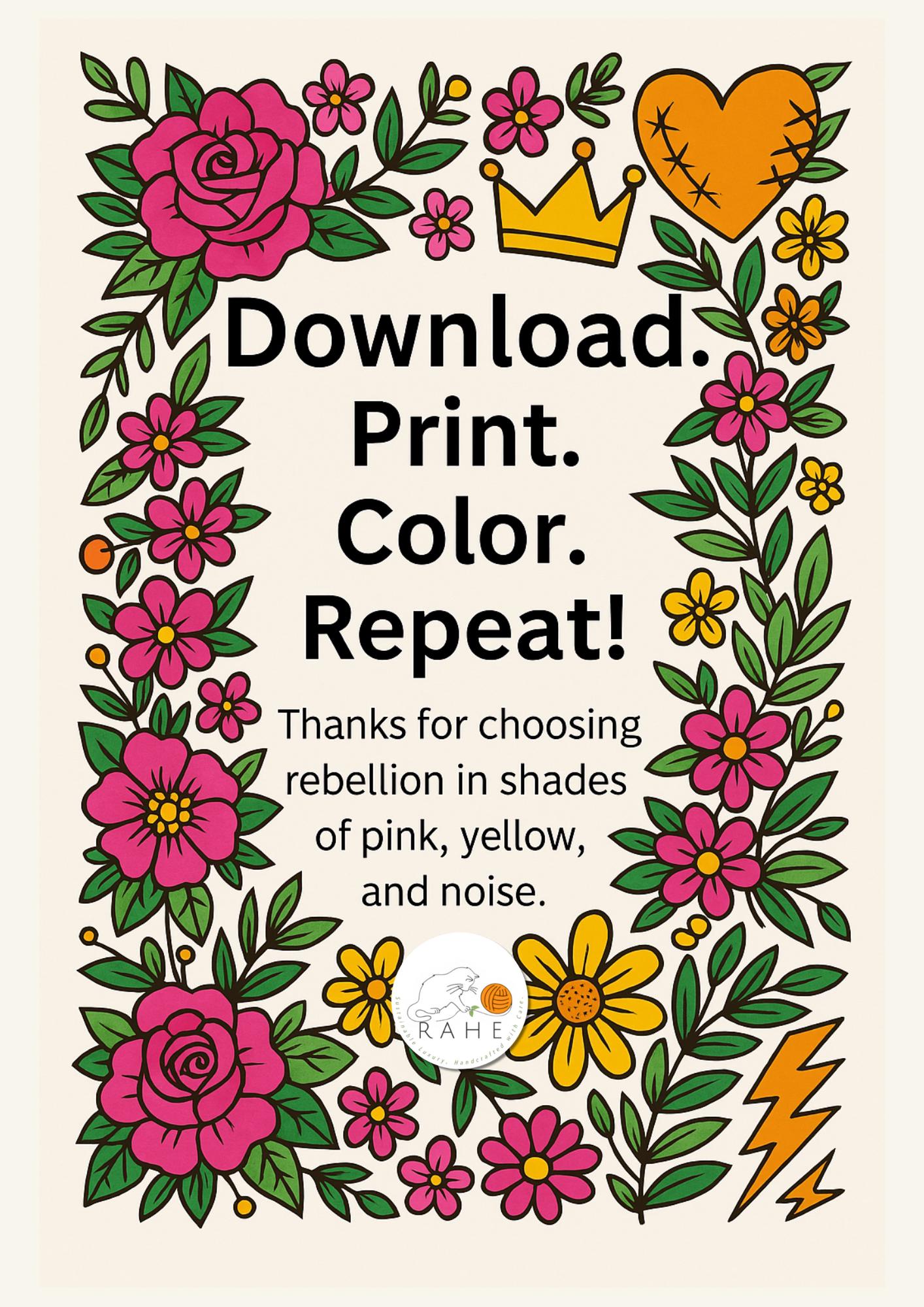 Mother’s Day Coloring Book for Alt Kids & Teens – 10 Punk Printable ...