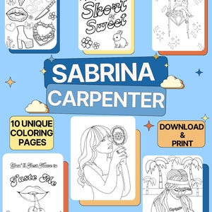 Sabrina Carpenter Coloring - Etsy