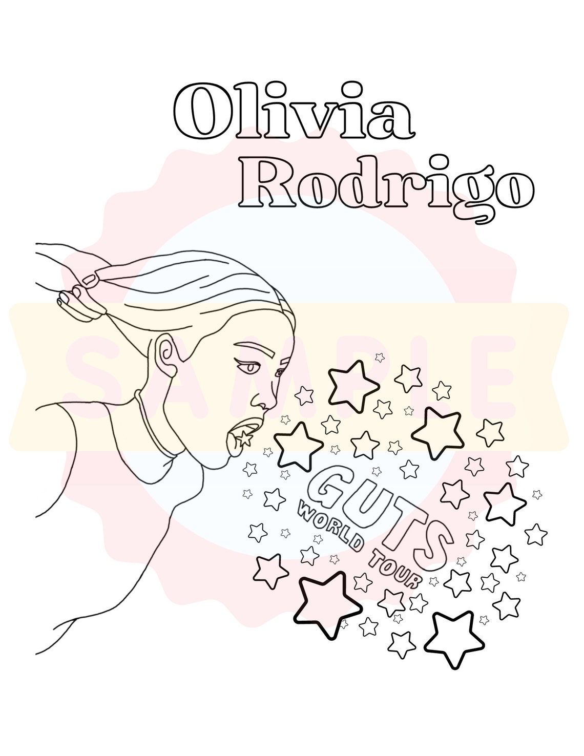 Olivia Rodrigo Coloring Pages Etsy