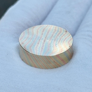 Mokume Gane Piece - 3 Alloy - Copper/Brass/Nickel-Silver - Damascus - Exotic Metals - Metal Art - Jewelry Making Supplies - Custom Sizes
