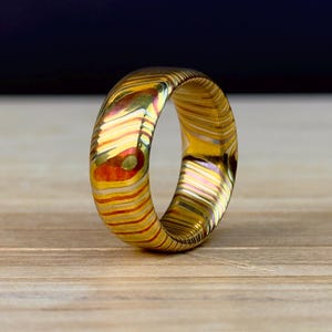 Men&#39;s Mokume Gane Ring - Mokume Gane - Damascus - Handmade - Unique - Men&#39;s Ring - Rust Proof - Mokume Gane Jewelry - Men&#39;s Anniversary Gift