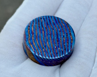 Crystalized Titanium Damascus Rod - Exotic Metal Art, Jewelry Making (1.18"/30mm)