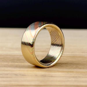 Men&#39;s Mokume Gane Ring - Mokume Gane - Vegas Forge Damascus - Handmade - Unique - Men&#39;s Ring - Mokume Gane Jewelry - Men&#39;s Anniversary Gift
