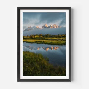 Wyoming Tetons Poster, Landschaft Fotografie, Grand Teton National Park, Naturfotografie, Fine Art Fotografie, Western für Haus