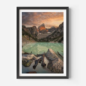 Wyoming Tetons Poster, Landschaft Fotografie, Grand Teton National Park, Naturfotografie, Fine Art Fotografie, Western für Haus