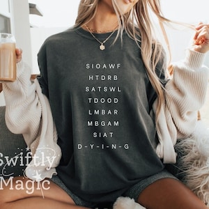 How Did It End Bridge Lyrics Shirt | Tortured Acronyms Shirt | Anthology Comfort Colors Oversized T-Shirt | Valentine&#39;s Gift for Wife, Mom