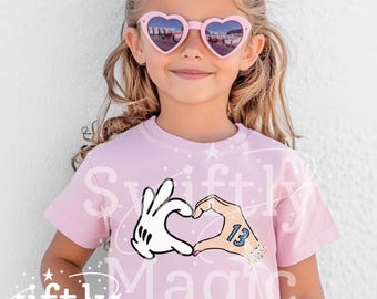 Mickey Heart Hands YOUTH Shirt | Taylor Disney Kids T-Shirt | Princess Shirt | Friendship Bracelets Shirt for Disney Vacation | Disneyland