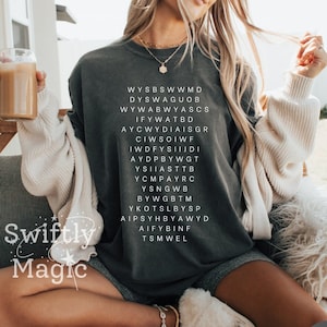SMWEL Bridge Lyrics Shirt | Smallest Man Who Ever Lived Shirt | Lyrics Acronym Comfort Colors T-Shirt | Tortured Era | Subtle Fan Gift