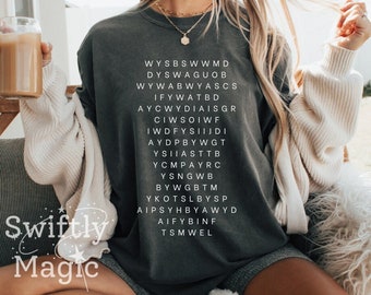 SMWEL Bridge Lyrics Shirt | Smallest Man Who Ever Lived Shirt | Lyrics Acronym Comfort Colors T-Shirt | Tortured Era | Subtle Fan Gift