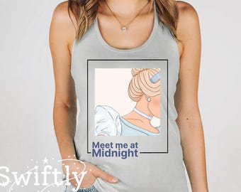 Meet Me At Midnight Cinderella Tank Top | Midnights Princess Shirt | Disney Vacation Shirt | Disney World Trip | Disneyland Shirt | Fan Gift