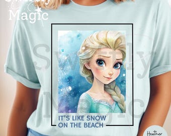 Snow On The Beach Elsa Shirt | Midnights Era Princess Shirt for Disney Vacation | Frozen Shirt | Disney World Trip | Gift for Mom