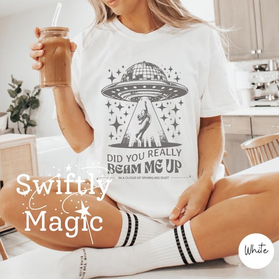 Down Bad Shirt | Did You Really Beam Me Up Comfort Colors Oversized T-Shirt | UFO Alien Shirt | Tortured Music Fan | Subtle Fan Gift
