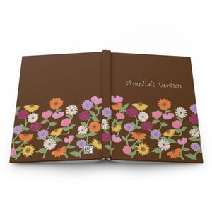Custom Name Eras Piano Flowers Hardcover Notebook | Surprise Songs Flowers Matte Journal | Subtle Music Fan Gift | Valentine's Day Gift image 2