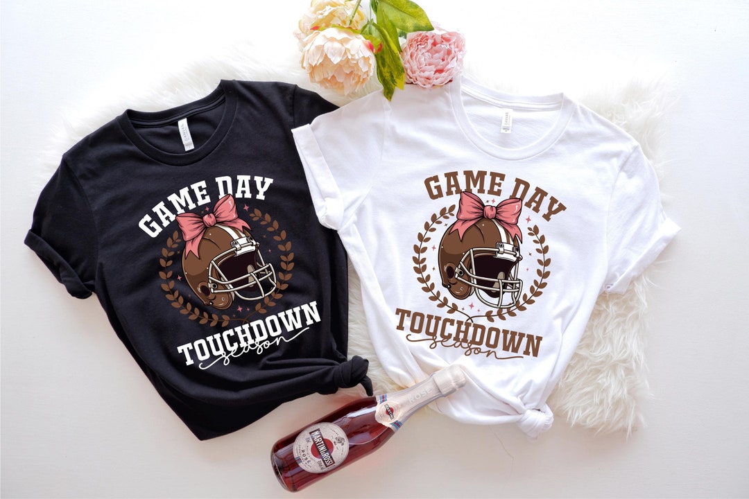 Ladies Checkered Game Day TShirt with Metallic Puff - Black main image 0