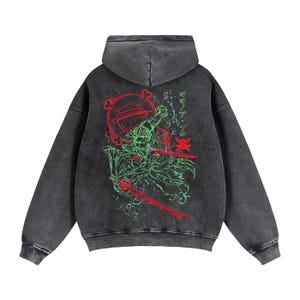 Anime Inspired Zip-Through Boxy Fleece Hoodie image 4