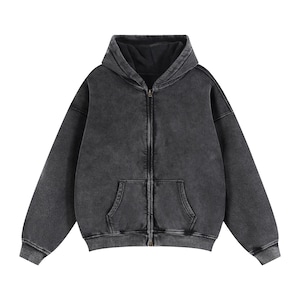 Anime Inspired Zip-Through Boxy Fleece Hoodie image 3