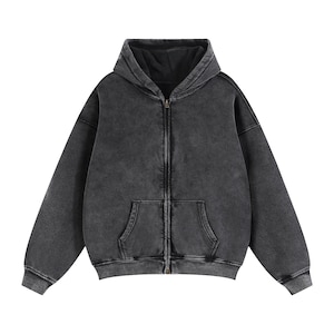 Anime Inspired Zip-Through Boxy Fleece Hoodie image 5