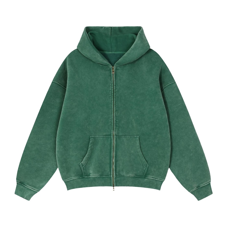 Anime Inspired Zip-Through Boxy Fleece Hoodie image 2