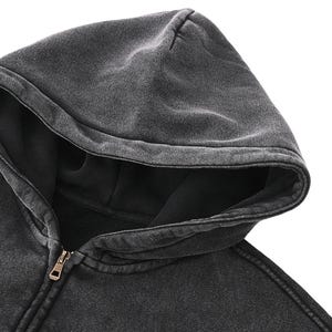 Anime Inspired Zip-Through Boxy Fleece Hoodie image 10