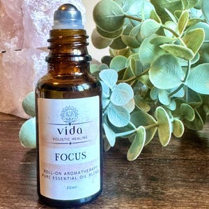 Focus - Essential Oil Roller 20ml | Aromatherapy | Pulse Point Roll On | Natural Perfume | Self Care | Wellbeing