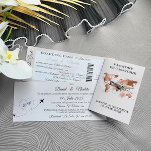 Passport Wedding Invitation Destination Wedding Passport Boarding Pass Printable Passport Wedding Invitation Travel Theme Wedding