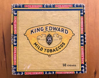 king edward the seventh mild tobaccos TOBACCO EMPTY CIGAR BOX LOT OF 2 Imperial & Tip Cigarillo King Edward Mild Tobacco box