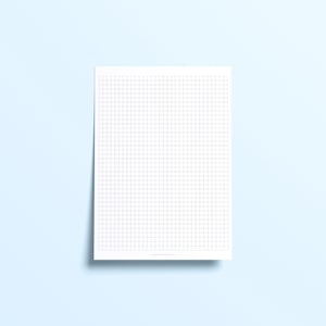 Printable Graph Paper, Half inch and quarter inch squares, Letter Size. Instant Download PDF