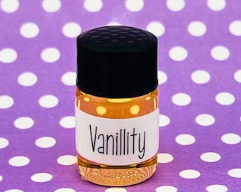 Vanillity Perfume Oil Sample. Vegan + Phthalate Free + Cruelty Free.