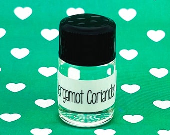 Bergamot Coriander Perfume Oil Sample. Vegan + Phthalate Free + Cruelty Free.