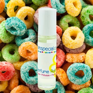 Fruity Rings Perfume Roll On Oil. 1/3 oz Travel Size Rollerball. Vegan, Cruelty Free + Phthalate Free.