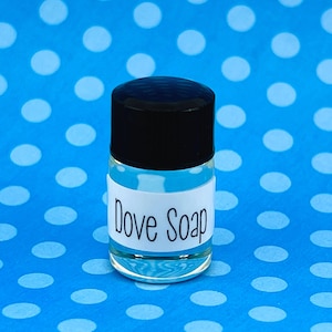 Dove Soap Perfume Oil Sample. Mini 1/16 oz Trial Sample Size. Vegan + Phthalate Free + Cruelty Free.