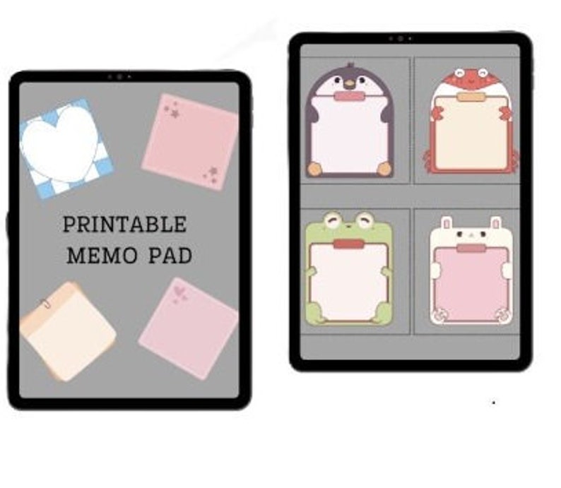 100+ Designs Cute Printable Digital Memo-pads| NOTEPADS| Memory Sheets ...