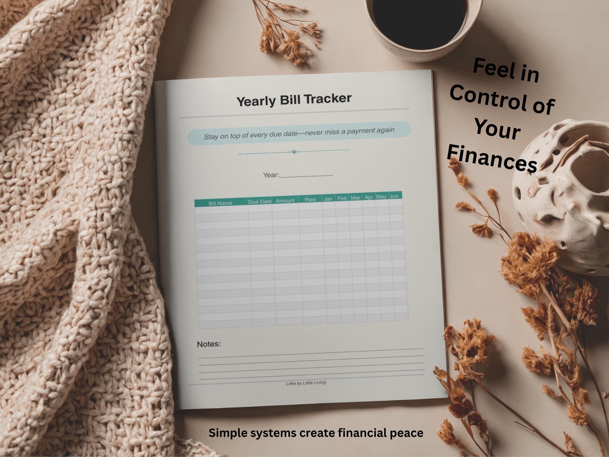Yearly Bill Tracker Printable | Annual Bill Payment Planner | Monthly ...