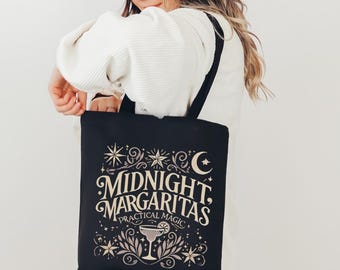 Midnight Margaritas Tote Bag – Witchy Practical Magic Canvas