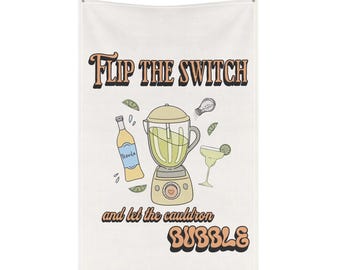 Midnight Margaritas Tea Towel - Practical Magic Inspired Cotton Twill Kitchen Towel - Witchy Nostalgic Decor