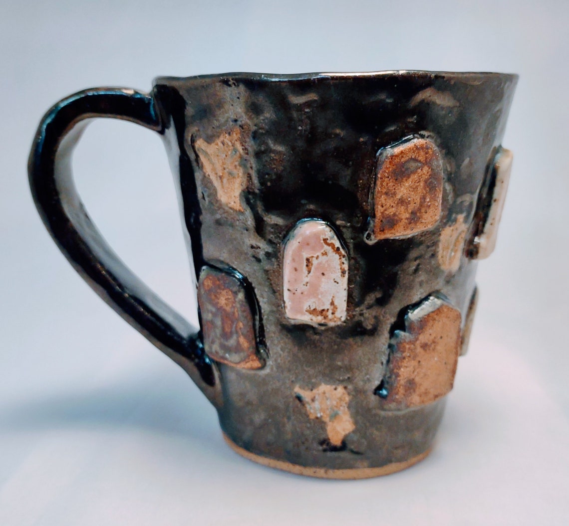 Graveyard Mug Hand Built Ceramic Pottery Etsy