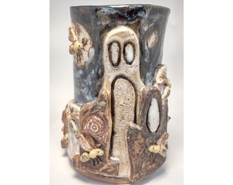 Bee Cemetery Cup | Handmade Ceramic Pottery Art | OOAK