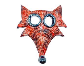 Ceramic Fox Wall Mask | Wall Hanging
