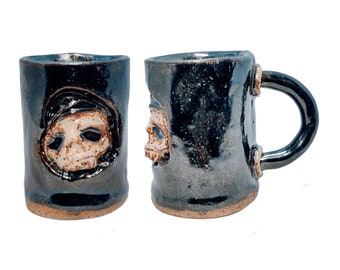 Miniature Skull Mug | Handbuilt Ceramic Pottery