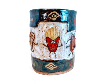 Fast Food Mascot Cup|  Handbuilt Ceramic Pottery