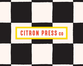 Handgetekende checkers naadloos patroon voor stof, eps-bestand, zwart en crème klassieke retro geruite print voor commercieel gebruik
