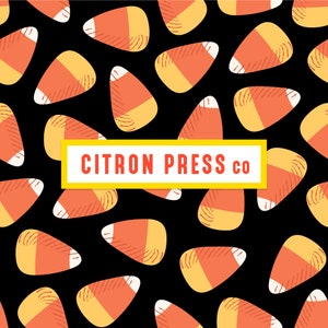 Halloween Candy Corn Seamless Pattern, Png and Jpg Files, Retro Halloween Digital Download, Commercial Use, Commercial License Included