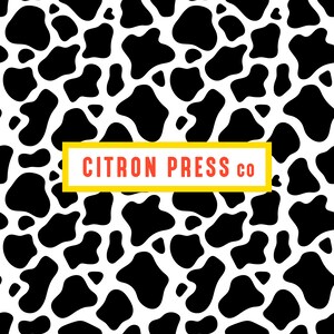 Cow Print Seamless Pattern, PNG and Jpeg Files, Black and White Animal Print, Spot Pattern PNG, Western Cowhide Seamless for Commercial Use