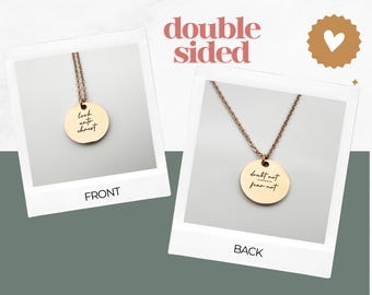 Look Unto Christ Doubt Not Fear Not Disc Necklace, LDS Youth Theme 2025, D&C 6 36, Seminary Graduation, Christian Scripture Necklace