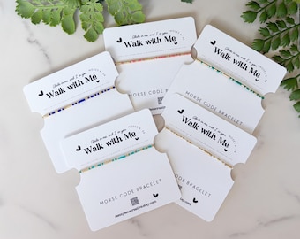 Gehen Sie mit mir Morse-Code-Armband, 2026 LDS Jugendthema, verstellbares Glaubens-Armband, Moses 6:34 Schriftschmuck, Weihnachtsgeschenke für junge Frauen