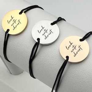 Look Unto Christ Bracelet, LDS Youth Theme 2025, D&C 6 36, Young Women Christmas Gifts, Look Unto Christ Engraved Scripture Bracelet,